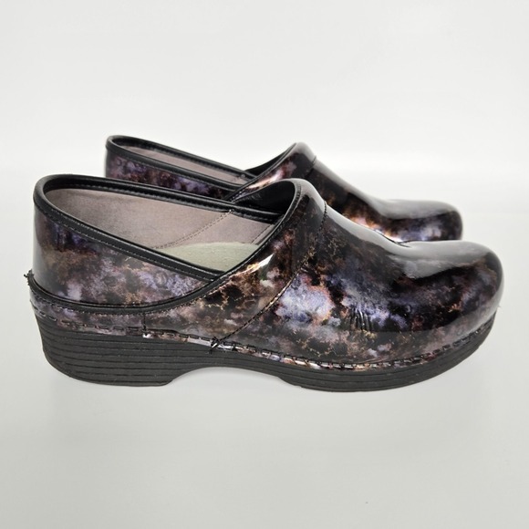 NICE Dansko LT PRO Metallic Marble Patent Clog Womens Size EU 40 US 9-9.5 Nurse - Picture 1 of 8